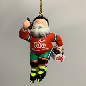 Diet Coke Santa Christmas Ornament Coca Cola